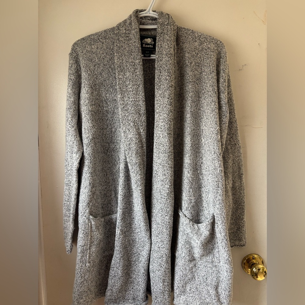 Roots Women's Gray Open Front Cardigan